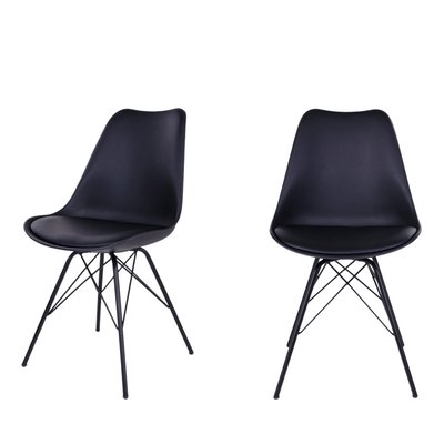 Lot de 2 chaises en simili et métal - Oslo HOUSE NORDIC