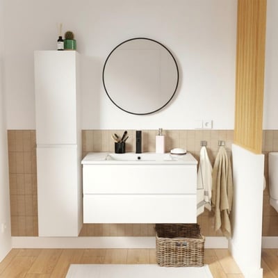 Ensemble meuble simple vasque 80cm SORRENTO MOB IN