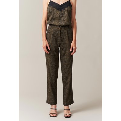 Pantalon taille haute à imprimé léopard NOVIA DEELUXE