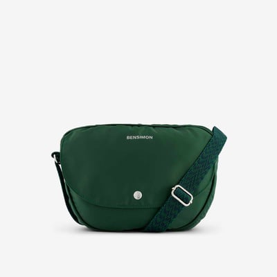 Sac bandoulière arrondi en nylon recyclé FOLDED HALF MOON BENSIMON