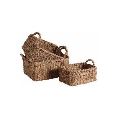 Corbeilles de rangement en jonc de mer tressé (Lot de 3) AUBRY GASPARD