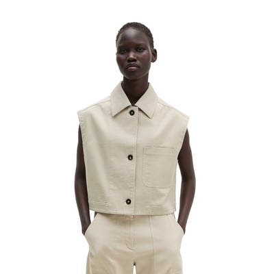 Gilet boxy en coton sergé stretch MARC O'POLO
