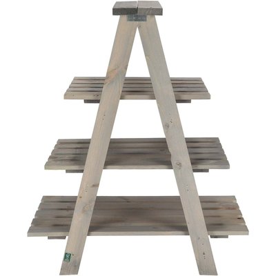 Etagère à plantes triangulaire en pin JARDINDECO