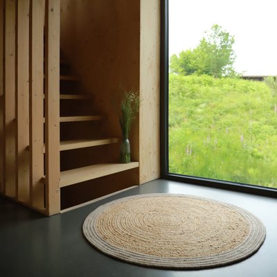 Tapis rond en jute et laine feutrée YHUKI NATTIOT