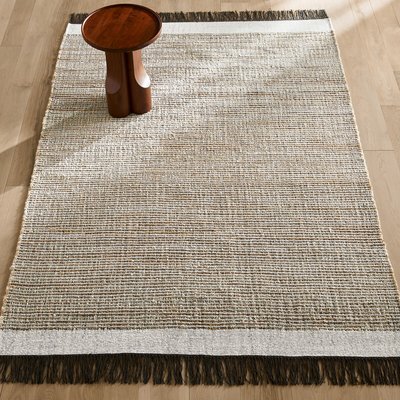 Tapis jute laine et coton, tissé plat, Siptah AM.PM