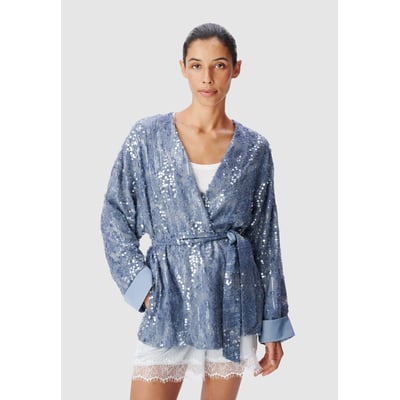Veste kimono oversize brodée sequins IKKS