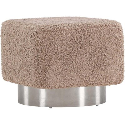 Pouf carré en polyester et acier Newton VENTURE HOME