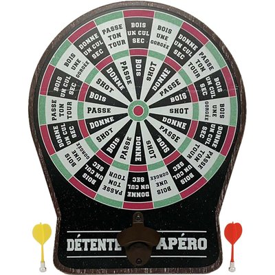 Jeu de flechettes à boire avec décapsuleur JARDINDECO