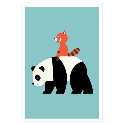 Affiche enfant panda walk HEXOA