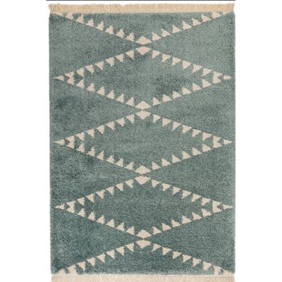 Tapis style berbère à franges effet laine DIKO NOVATREND