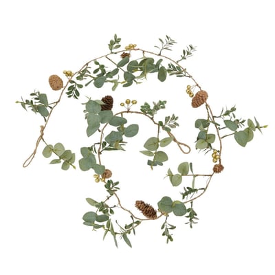 Guirlande pomme de pain et eucalyptus long 1,5m vert ATMOSPHERA