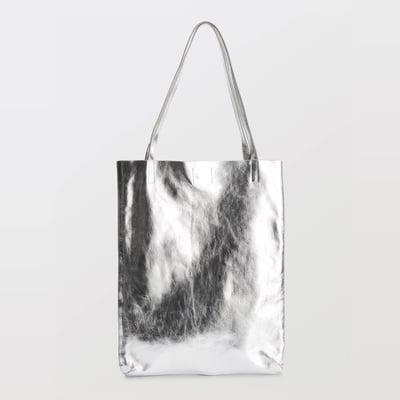 Cabas en cuir métallisé MONOPRIX