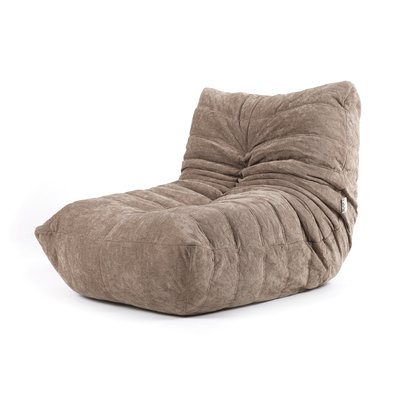 Pouf chauffeuse en tissu chenille garni de mousse extensible Oeko-Tex® - ENZO ICON