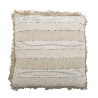 Grand coussin salon coton franges BLOOMINGVILLE