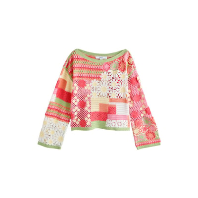Pull crochet coton à épaules dénudées NEXT