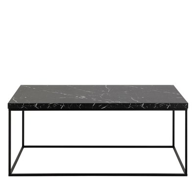 Table basse en effet marbre et métal 110x55cm - Mixo DRAWER