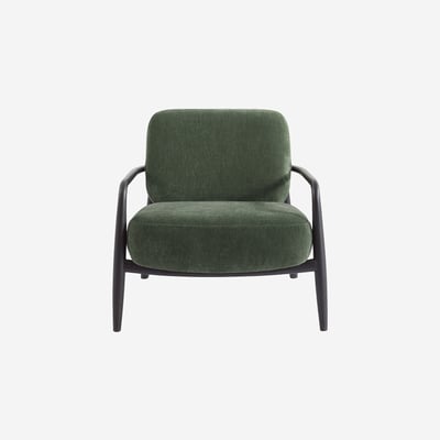 Fauteuil en tissu et bois massif VELIKA HABITAT