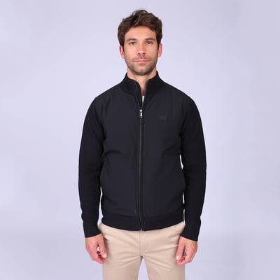 Cardigan bi-matière Hector MISE AU GREEN