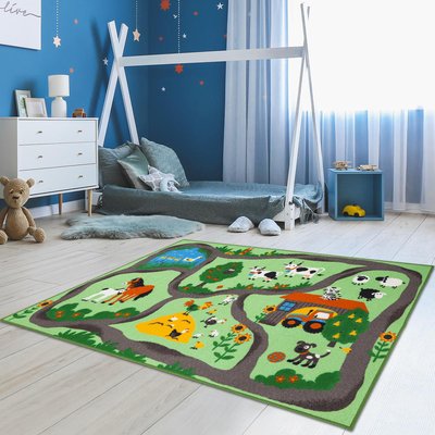 Tapis enfant tufté FARMROAD UN AMOUR DE TAPIS
