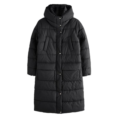 Manteau long matelassé à capuche déperlant NEXT