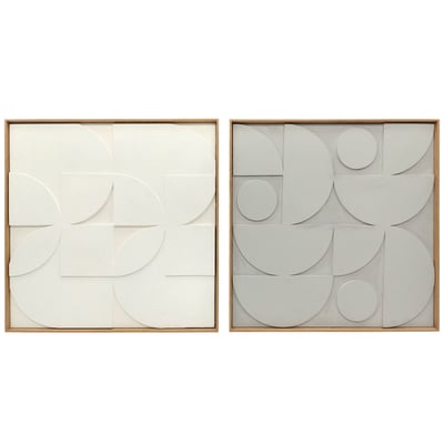 Décoration murale en bois EVA Blanc HOMCOM
