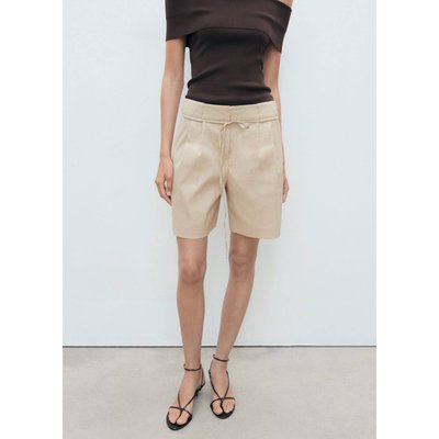 Short lin ceinture à nœud MANGO