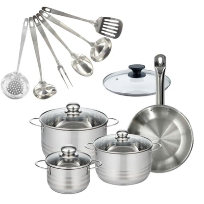 Batterie de cuisine 1 poêle 24cm + 3 faitouts 16/20/24cm ETERNA FACKELMANN