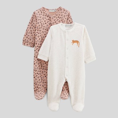 Lot de 2 dors-bien en velours et molleton BOUT'CHOU