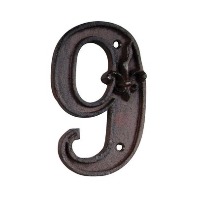 Numéro de maison en fonte Chiffre 9 BEST FOR BOOTS