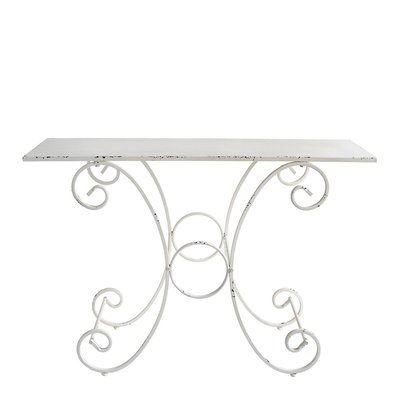 Table de jardin Champêtre rectangulaire en métal 120 x 40 x 81 cm MATHILDE M