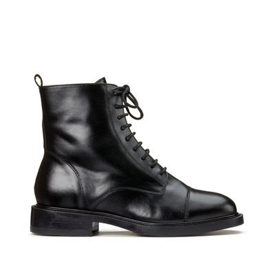 Ботинки из кожи на плоском каблуке LA REDOUTE COLLECTIONS