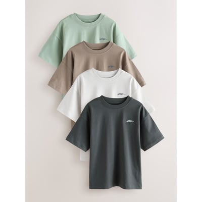 T-shirt à manches courtes et logo, lot de 4 NEXT