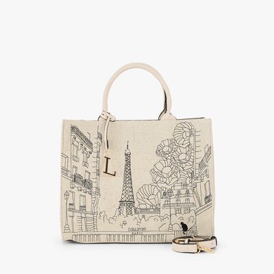 Grand sac shopper ivoire Pierette LOLLIPOPS