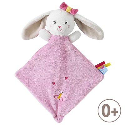 Doudou lapin rose SUCRE D'ORGE