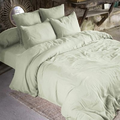 Parure de lit double gaze de coton TERRE DE NUIT