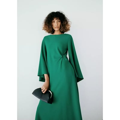 Robe à manches évasées détail nœud MANGO