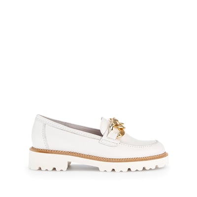 Mocassins en cuir lisse à talon décroché GABOR