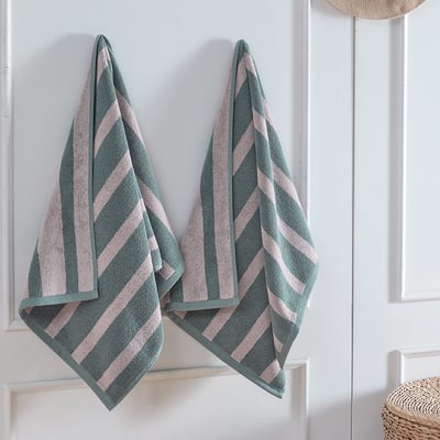 Serviette de toilette 500 g/m² ARCADIA STRIPE SENSEI MAISON