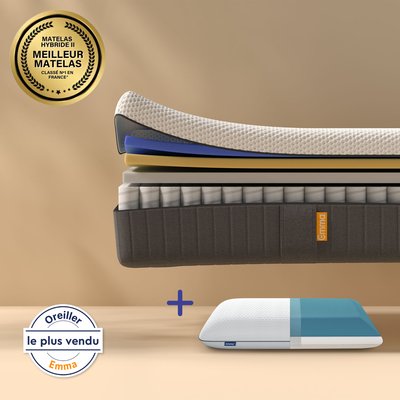 Pack Matelas Hybride + Oreiller Original EMMA