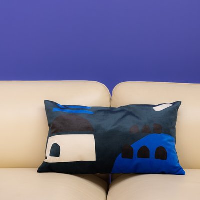 Kissen Babylone Blue S BABEL BRUNE 