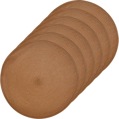 Lot de 6 sets de table ronds tressés TRESSE ATMOSPHERA
