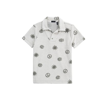 Polo éponge motifs peace and love IKKS
