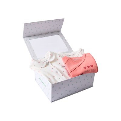 Coffret dors-bien et 2 bodies petits cœurs VERTBAUDET