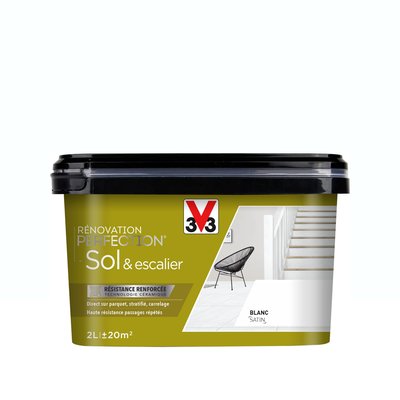 Peinture intérieure Rénovation Perfection® Sol & escalier Satin, Les blancs V33