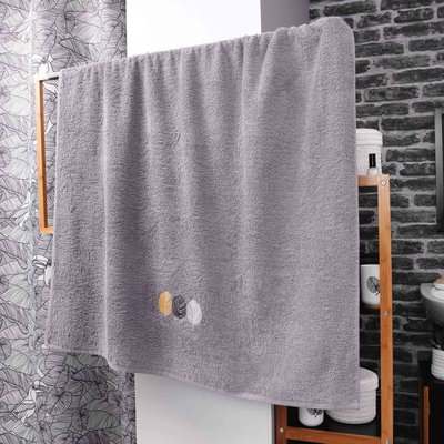 Serviette de toilette Fougere gris 30 x 50 cm DOUCEUR D'INTÉRIEUR