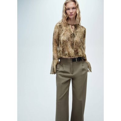 Chemise imprimée manches bouffantes MANGO