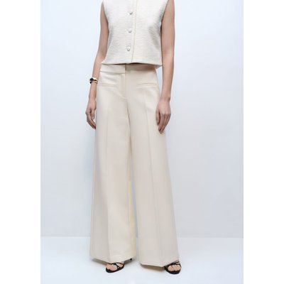 Pantalon wideleg taille normale à poches MANGO