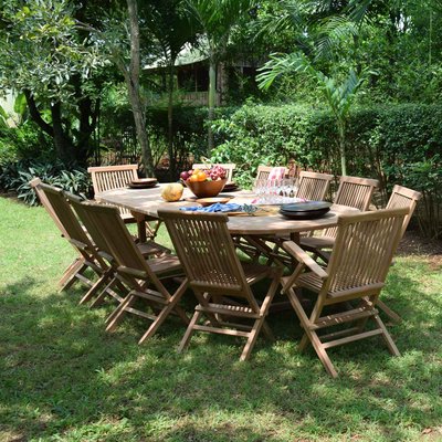 Salon de jardin en teck massif Miami, 12 places TECK ATTITUDE