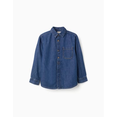 Chemise à manches longues en jean avec poche poitrine ZIPPY