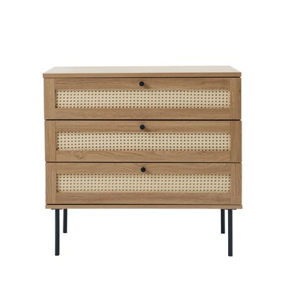 Commode 3 tiroirs en bois et métal L80cm - RINTO DRAWER
